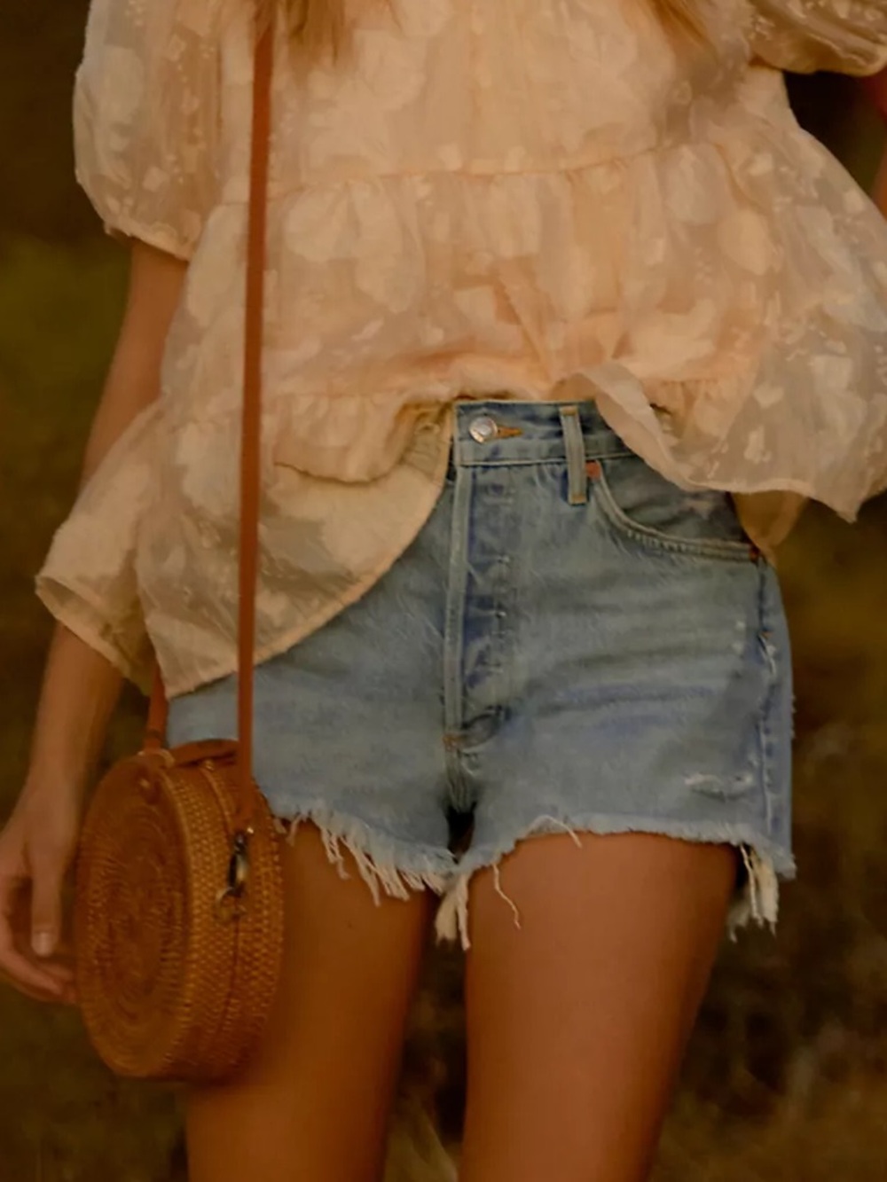 AGOLDE Reese Ultra High-Rise Denim Shorts size 24